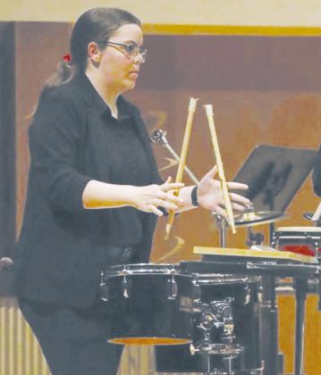 Rebekah Campbell plays at the percussion ensemble concert at the University of Oklahoma. CDN | Courtesy photo