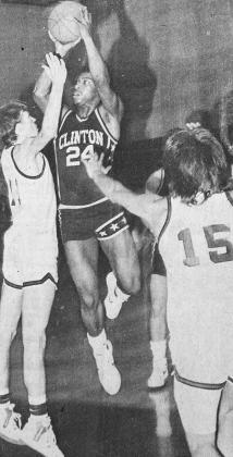 40 YEARS AGO Clinton’s Terry Fisher, who had led his team in scoring in four of its five games that year, went over Weatherford’s Corey White for two points in the night’s 53-52 loss.