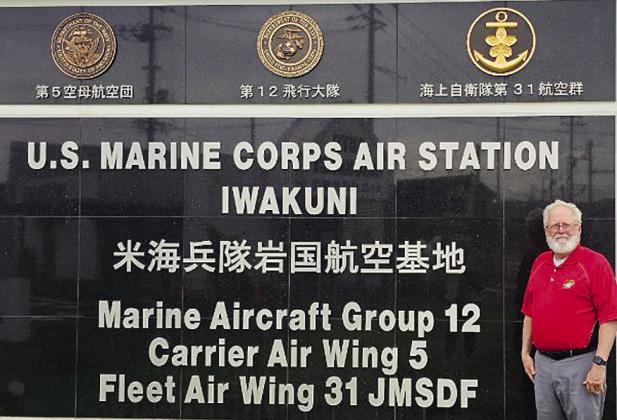 Robert Johnston stands at the entrance of a U.S. Marine Corps Air Station in Iwakuni, Japan. CDN | Courtesy photo
