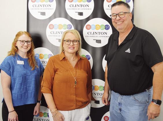 From left, Burgundy Howe, Dee Henderson and Billy Goodwin were voted in as new board members of the Clinton Chamber of Commerce during the Chamber Luncheon Wednesday at the Frisco Center. CDN | Micah Ashcraft