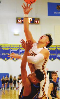 Clinton sophomore Caden Powell put together another one of his allaround performances in the win, scoring 12 points, while adding seven rebounds and six assists. CDN | Collin Wieder