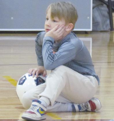 Timmy Sorter takes a break from his gym class warmups at Nance Elementary School. CDN | Christian Jacobsen