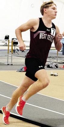 Parker Adams runs during his first track event for West Texas A&amp;M in a recent meet in Colorado Springs, Colo. CDN | Courtesy photo