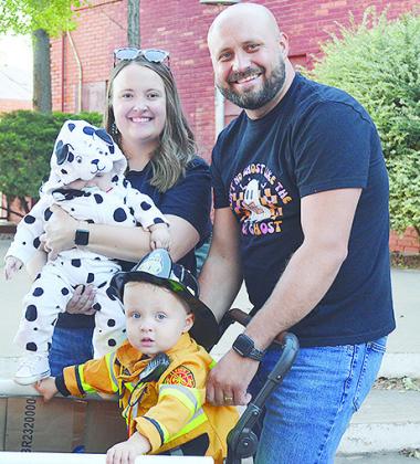 Rhett and Hunter Vowell as a firefighter and dalmatian, sons of Bowman and Natalie Vowell, won first place in the 2-year-old category.