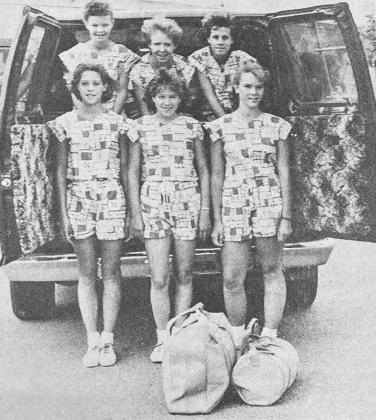40 YEARS AGO Clinton Junior Varsity cheerleaders got ready to head out to cheerleading camp at Southwestern Oklahoma State University. Paused while packing their van in front of the Clinton High School Tornado Dome were front from left, Angela Pearson, St