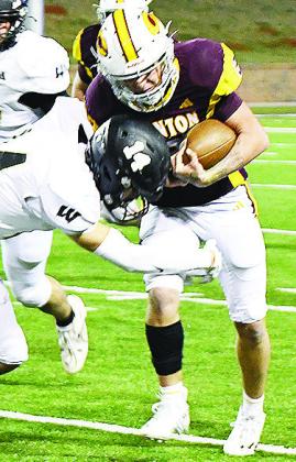 Toting the rock down the field