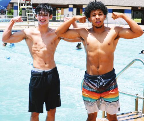 Summertime fun at swimming hole