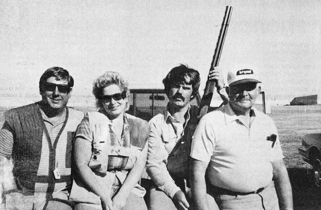 40 YEARS AGO Clinton Gun Club members participated in the Field and Stream Turkey Shoot at the Elk City Gun Club included, from left, Mickey Hipp, Denise Hipp, Wade Anders and Cork Ross. Not pictured was Lisa Anders who also participated.