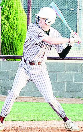 No. 1 Jeter King tenses up at the plate as he prepares to swing in Clinton’s home opener. CDN | Sam Goodwyn
