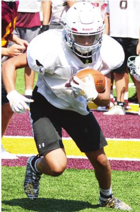 Pads pop at practice