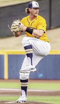 CDN | Courtesy Photo Former Clinton Red Tornado Valek Cisneros pitches in a game for the UCO Bronchos this past season.