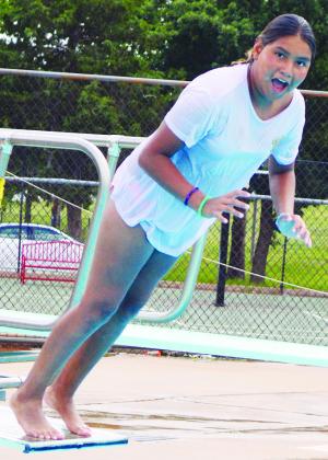 Falling into pool