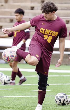 Clinton’s Kevin Ramriez juggles the ball with his foot during warmups prior to the Red Tornadoes’ match with Douglass in the Tornado Bowl. CDN | Sam Goodwyn