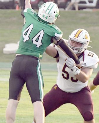 Holding his block