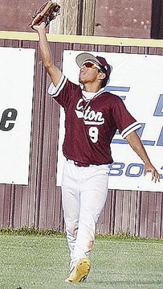 Clinton’s Azreal Fierros stretches out to catch the ball against A-B. CDN | Sam Goodwyn