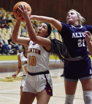 Senior patrols paint as Lady Reds post player