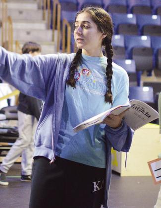 Director and choreographer Miranda McLean gives direction to the kids rehearsing for this year’s summer children program’s performance of “Matilda” at Southwest Playhouse. CDN | Micah Ashcraft
