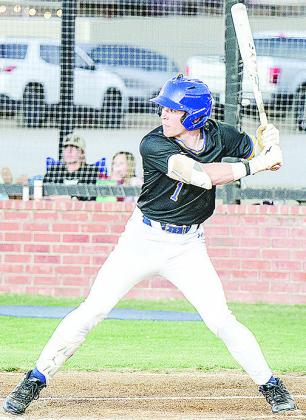 No. 1 Rylan Moore focuses during his at bat in A-B’s home game Thursday against the Fletcher Wildcats CDN | Sam Goodwyn