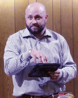 Bowman Vowell preaches a sermon about having a relationship with God Sunday at Clinton Cumberland Presbyterian Church. CDN | Christian Jacobsen