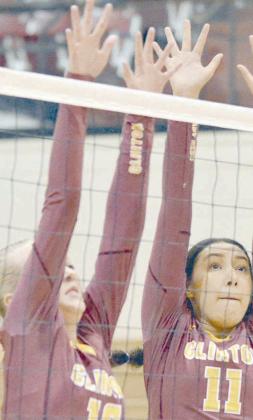 Jumping up for a block