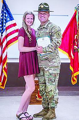 Reagan Greenleaf, left, and Sgt. James Greenleaf pose together after being promoted to Sgt. first class. CDN | Courtesy photo