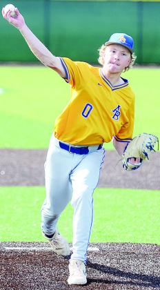 No. 0 Jiles Southall pitched against Barnsdall in A-B’s game-six win Friday to force the if-necessary game Saturday in Thomas. CDN | Sam Goodwyn