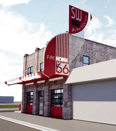 Preliminary renderings show possible external changes for the former firehouse located at the corner of Gary Boulevard and Sixth Street. Prospective talks have been underway to make the facility a visitor center with signage pointing to the Southwest Play