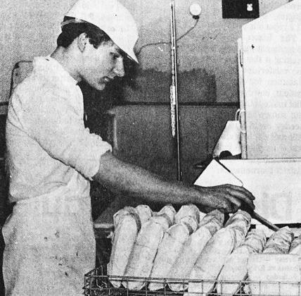 40 YEARS AGO Cutting up and packaging meat was a regular job for Western Oklahoma Area Vocational-Technical School meat processing student Jody Hobbs of Clinton shown here at work in the school’s modern meat cutting facility.