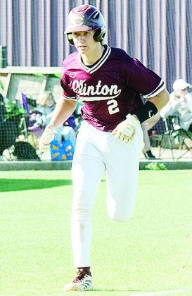 No. 2 Vince Jones hustles home for the score during Clinton’s game against Weatherford. CDN | Sam Goodwyn