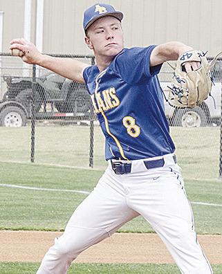 A-B’s Jiles Southall pitches against Empire last week during the Class A Regional Tournament at home. CDN | Sam Goodwyn