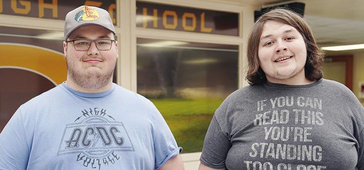 Jaden Patton, left, and Ben Dustman earned Oklahoma Academic Coaches Association (OACA) All-State honorable mentions. CDN | Courtesy photo