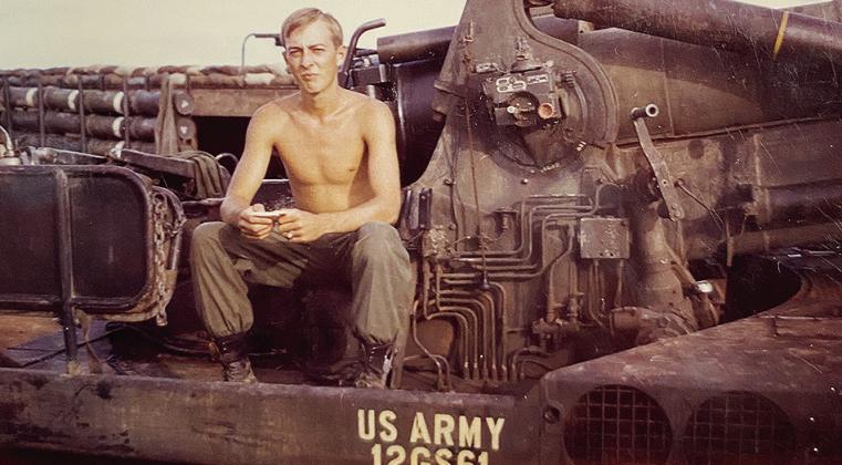 Arapaho native Alvin M. Hatfield III posing on a piece of equipment while stationed at Camp Carrol Artillery Base during the Vietnam War. He was stationed in Vietnam from February 1968 to February 1969. CDN | Courtesy photo