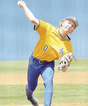A-B’s Jiles Southall pitched a complete game during the home game Friday against Clinton. CDN | Sam Goodwyn