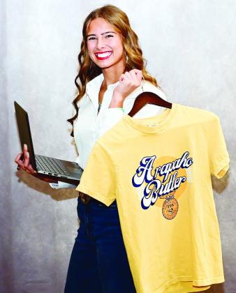 PiperRilee Sawatzky assists her chapter, Arapaho-Butler FFA, by creating custom, cost-effective apparel for members. CDN | Courtesy photo