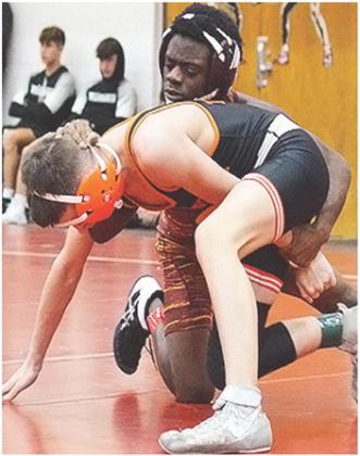 Locking his opponent in place