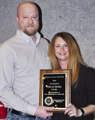 Clint and Shelley Lively, Rotary Business Person of the Year Award.