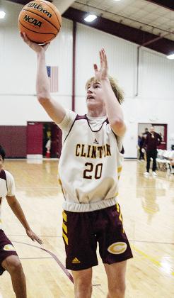 CDN |Sam Goodwyn Freshman Axl Deatherage goes up for the layup against Anadarko during a game in the practice gym.