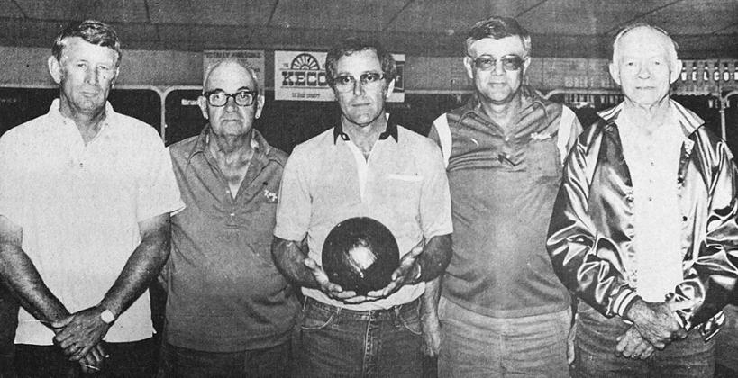 40 YEARS AGO The top 10 Clinton Service Center bowling team, consisted of, from left, Raymond Bruner, Roy Martin, Ronnie Harrelson, Kenneth Nance, and Troy Maxwell, placed sixth in the state Champion of Champions tournament.