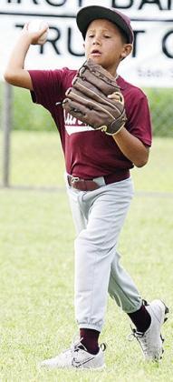 Clinton’s Charlie Moss throws the ball in to the infield in a hurry during the Maroons’ game against Altus Thursday. CDN | Sam Goodwyn