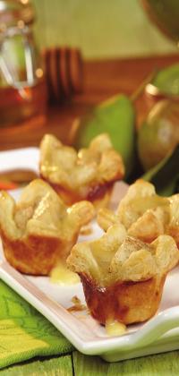 Pear and Brie Honey Tartlets