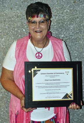 Clinton Chamber of Commerce Ambassador of the Year, Cheri Lou Gastineau
