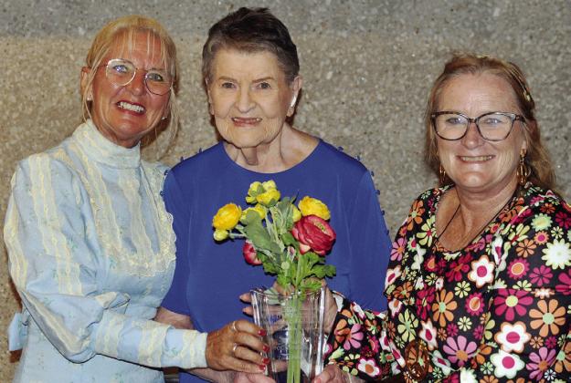 From left, Debbie Carlisle, CPSF; Goldie Pettle Outstanding Contribution to Education Award, Linda Parker; and Tonya Gaunt, CPSF