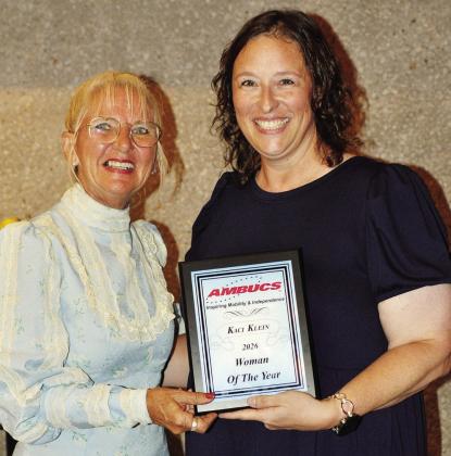 Debbie Carlisle, left, and AMBUCS Woman of the Year, Kaci Klien