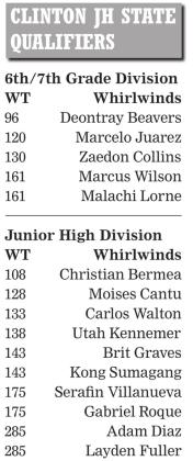 Clinton JH wrestling putting wrap on winning year