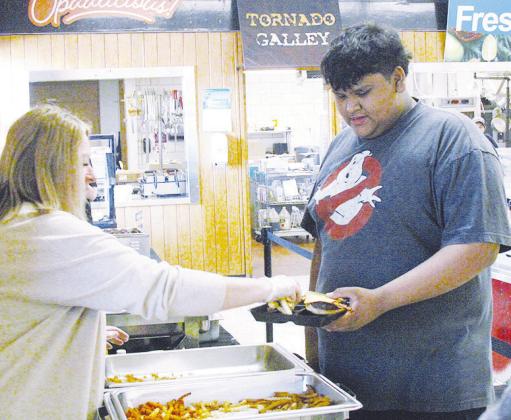Serving food