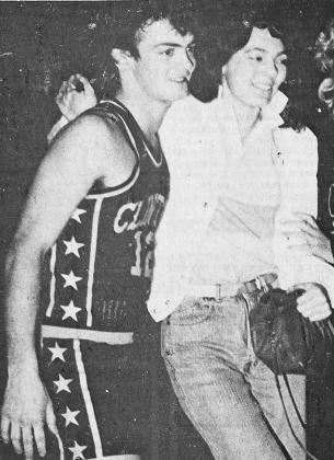 40 YEARS AGO Enjoying his moment in the sun, James Smith accepted congratulations from Dawn Chabino after scoring eight points down the stretch to help Clinton’s Red Tornadoes defeat Weatherford in the first round of the district tournament.