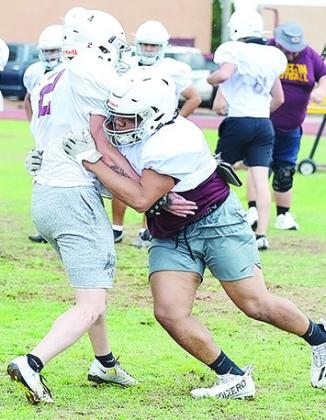 Putting in the early work on the gridiron