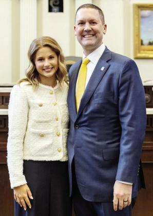 Lillian Roush and House Speaker Pro Tempore Anthony Moore