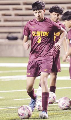 Clinton’s Jose Flores kicks the ball during warmups prior to the Red Tornadoes’ home game against PC West in the Tornado Bowl. CDN | Sam Goodwyn