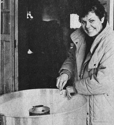 40 YEARS AGO Clinton Chamber secretary Cindy Rogers checked out the cotton candy machine which was in action providing one of the sereval gastronomic delights available for those who attended the first Clinton Chili Cook-off at the old Ballard Ford buildi
